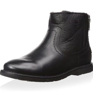 Rare FRYE Boots CELIA SHEARLING BOOTIE Double Zip Fur Lined Leather Size 8